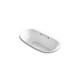 Kohler - Underscore 66'' x 36'' drop-in Heated BubbleMassageE air bath with Bask heated surface - White