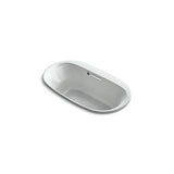 Kohler - Underscore 65-1/2'' x 35-3/4'' drop-in bath with Bask heated surface - Ice Grey