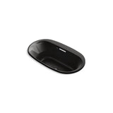 Kohler - Underscore 66'' x 36'' drop-in Heated BubbleMassageE air bath - Black