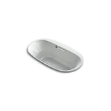 Kohler - Underscore 66'' x 36'' drop-in Heated BubbleMassageE air bath - Ice Grey