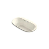 Kohler - Underscore 66'' x 36'' drop-in Heated BubbleMassageE air bath - Biscuit
