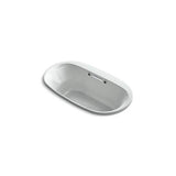 Kohler - Underscore 66'' x 36'' drop-in Heated BubbleMassageE air bath with Bask heated surface - Ice Grey