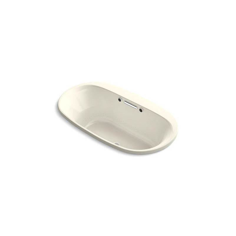 Kohler - Underscore 66'' x 36'' drop-in Heated BubbleMassageE air bath with Bask heated surface - Biscuit