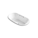 Kohler - Underscore 71-1/2'' x 41-1/2'' drop-in Heated BubbleMassageE air bath with Bask heated surface - White