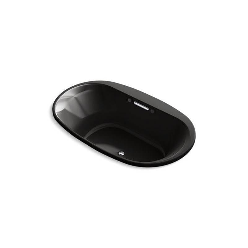 Kohler - Underscore 71-1/2'' x 41-1/2'' drop-in Heated BubbleMassageE air bath with Bask heated surface - Black