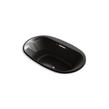 Kohler - Underscore 71-1/2'' x 41-1/2'' drop-in Heated BubbleMassageE air bath with Bask heated surface - Black