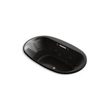 Kohler - Underscore 71-1/2'' x 41-1/2'' drop-in Heated BubbleMassageE air bath with whirlpool - Black