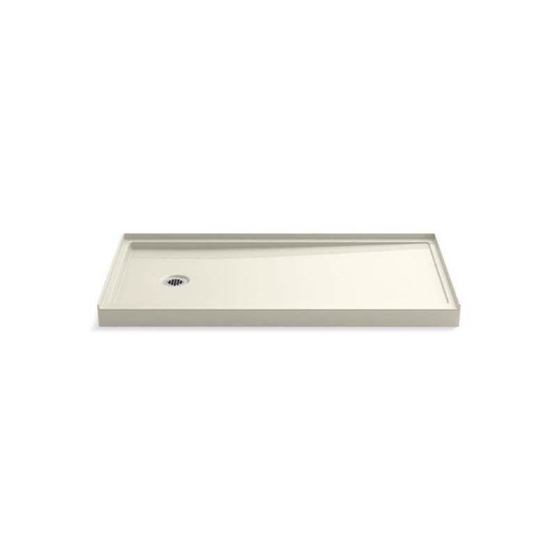 Kohler - Rely 60'' x 30'' alcove shower base, left drain - Biscuit