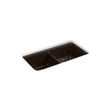 Kohler - Cairn 33-1/2'' undermount double-bowl kitchen sink - Matte Brown