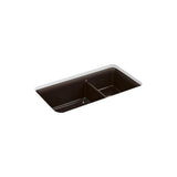 Kohler - Cairn 33-1/2'' undermount double-bowl kitchen sink - Matte Brown