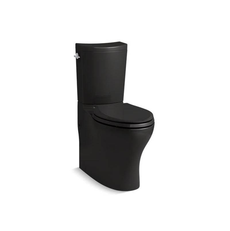Kohler - Persuade Curv Two-piece elongated toilet with skirted trapway, dual-flush - Black