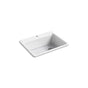 Kohler - Riverby 27'' top-mount single-bowl kitchen sink - White