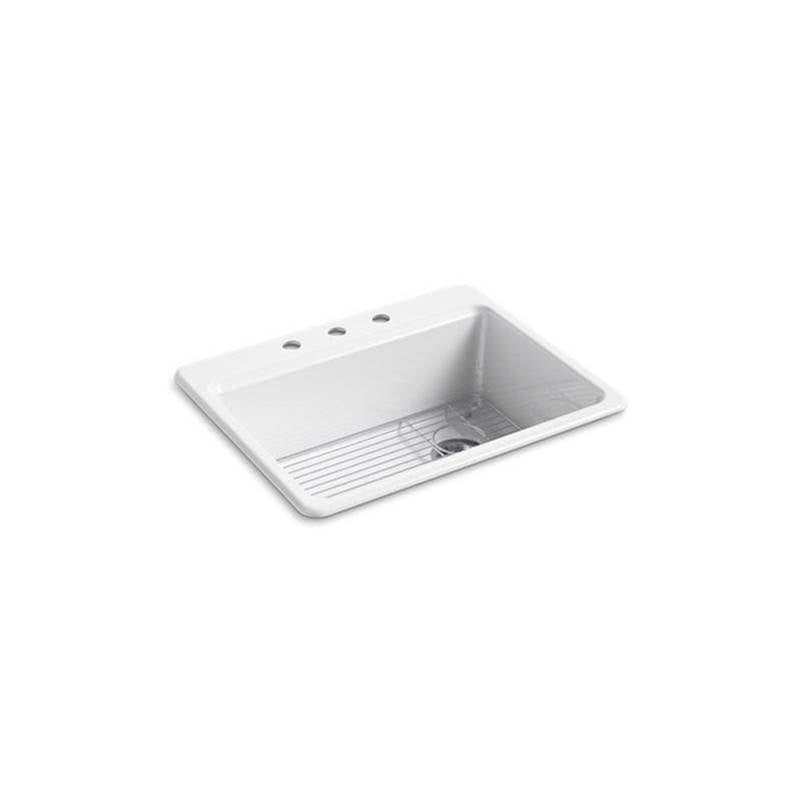 Kohler - Riverby 27'' top-mount single-bowl kitchen sink - White