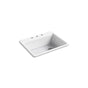 Kohler - Riverby 27'' top-mount single-bowl kitchen sink - White
