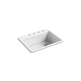 Kohler - Riverby 27'' top-mount single-bowl kitchen sink - White