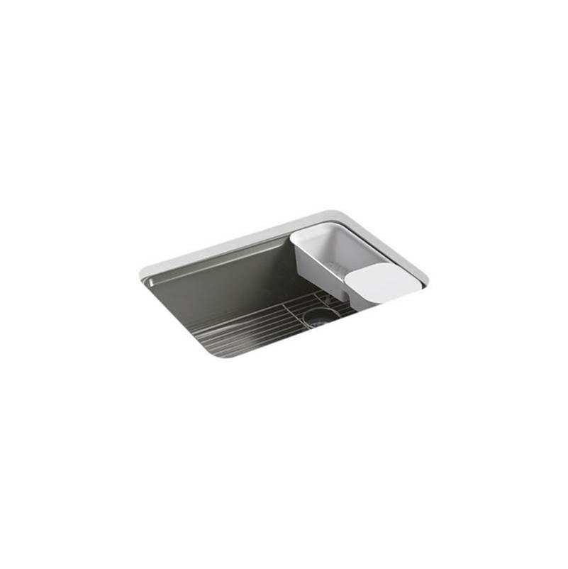 Kohler - Riverby 27'' undermount single-bowl workstation kitchen sink - Thunder Grey