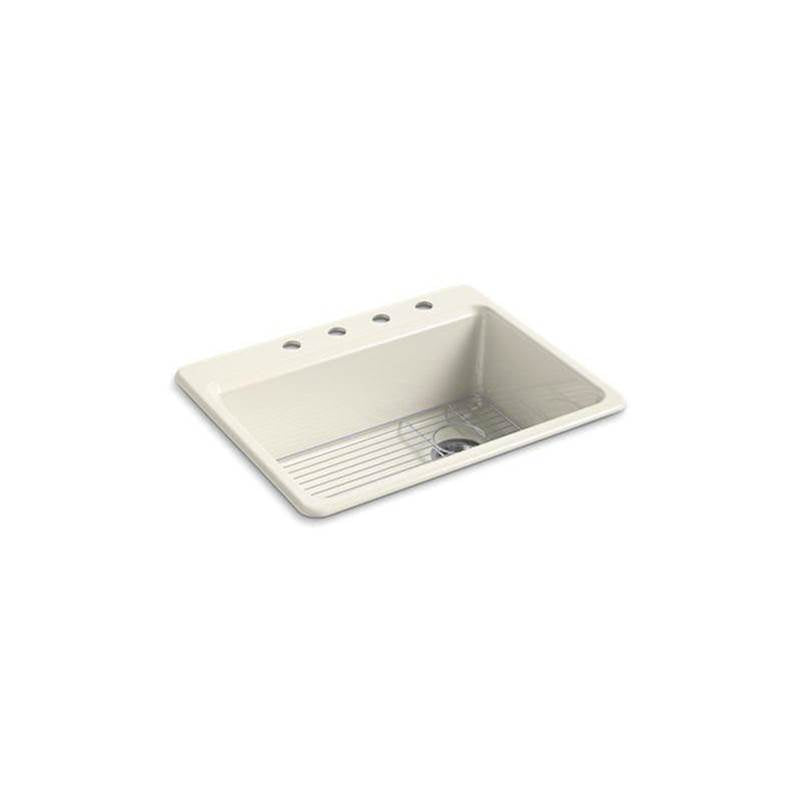 Kohler - Riverby 27'' top-mount single-bowl kitchen sink - Biscuit