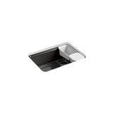 Kohler - Riverby 27'' undermount single-bowl workstation kitchen sink - Black