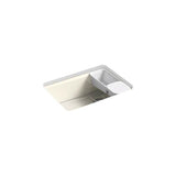 Kohler - Riverby 27'' undermount single-bowl workstation kitchen sink - Biscuit