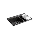 Kohler - Riverby 33'' top-mount double-bowl workstation kitchen sink - Black