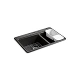 Kohler - Riverby 33'' top-mount double-bowl workstation kitchen sink - Black