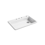 Kohler - Riverby 33'' top-mount single-bowl kitchen sink - White