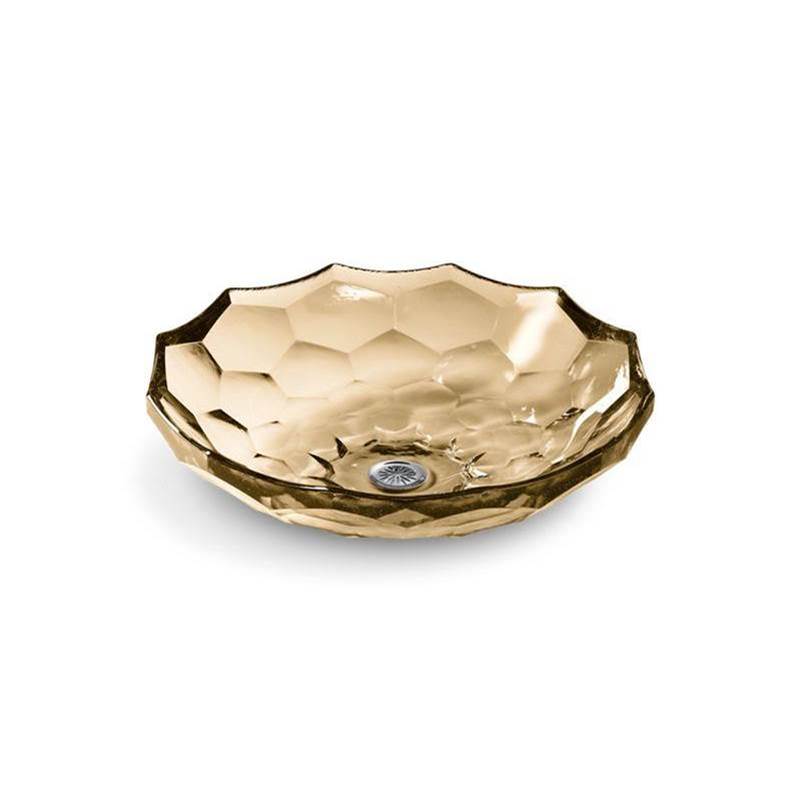 Kohler - BrioletteE 17-1/2'' round vessel bathroom sink, no overflow - Translucent Sandalwood