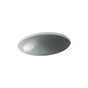 Kohler - Whist 19'' oval wall-mount/undermount bathroom sink, no overflow - Opaque Stone