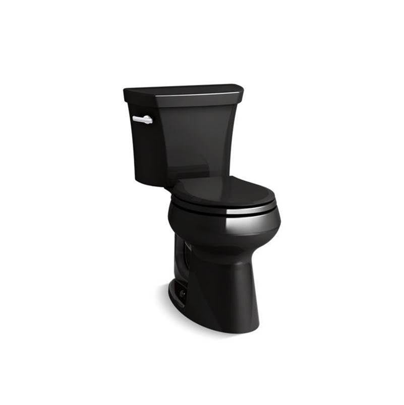 Kohler - Highline Two-piece round-front toilet, 1.28 gpf - Black