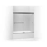 Kohler - Revel Sliding bath door, 62'' H x 56-5/8 - 59-5/8'' W, with 5/16'' thick Frosted glass - Anodized Dark Bronze