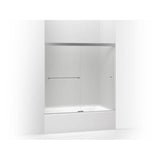 Kohler - Revel Sliding bath door, 55-1/2'' H x 56-5/8 - 59-5/8'' W, with 1/4'' thick Frosted glass - Bright Polished Silver