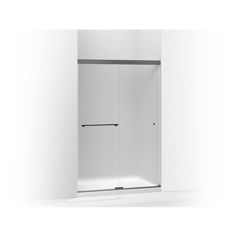 Kohler - Revel Sliding shower door, 76'' H x 44-5/8 - 47-5/8'' W, with 5/16'' thick Frosted glass - Anodized Dark Bronze