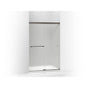Kohler - Revel Sliding shower door, 76'' H x 44-5/8 - 47-5/8'' W, with 5/16'' thick Frosted glass - Anodized Dark Bronze