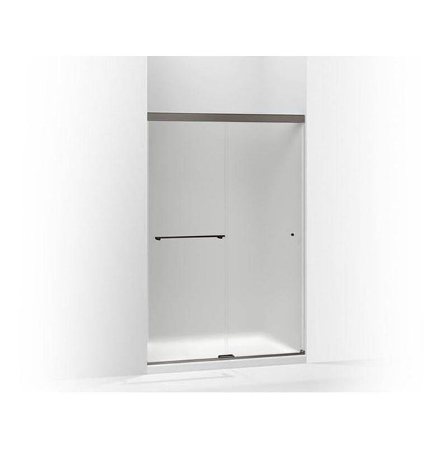 Kohler - Revel Sliding shower door, 70'' H x 44-5/8 - 47-5/8'' W, with 1/4'' thick Frosted glass - Anodized Dark Bronze