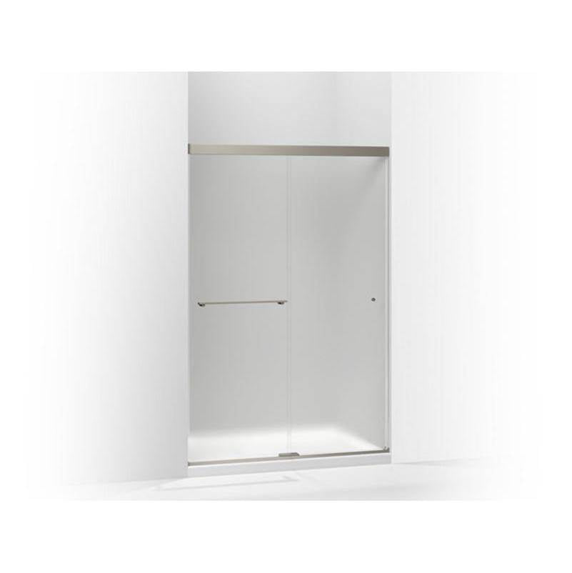 Kohler - Revel Sliding shower door, 70'' H x 44-5/8 - 47-5/8'' W, with 1/4'' thick Frosted glass - Anodized Brushed Nickel