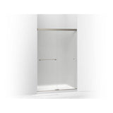 Kohler - Revel Sliding shower door, 70'' H x 44-5/8 - 47-5/8'' W, with 1/4'' thick Frosted glass - Anodized Brushed Nickel