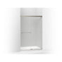 Kohler - Revel Sliding shower door, 70'' H x 44-5/8 - 47-5/8'' W, with 1/4'' thick Frosted glass - Anodized Brushed Nickel