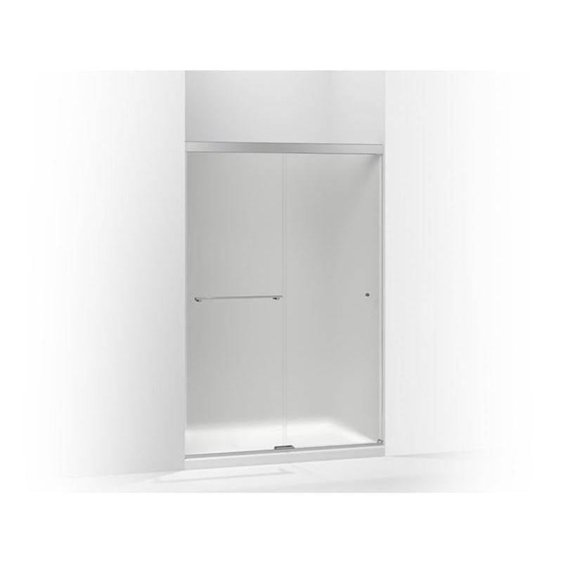 Kohler - Revel Sliding shower door, 70'' H x 44-5/8 - 47-5/8'' W, with 1/4'' thick Frosted glass - Bright Polished Silver