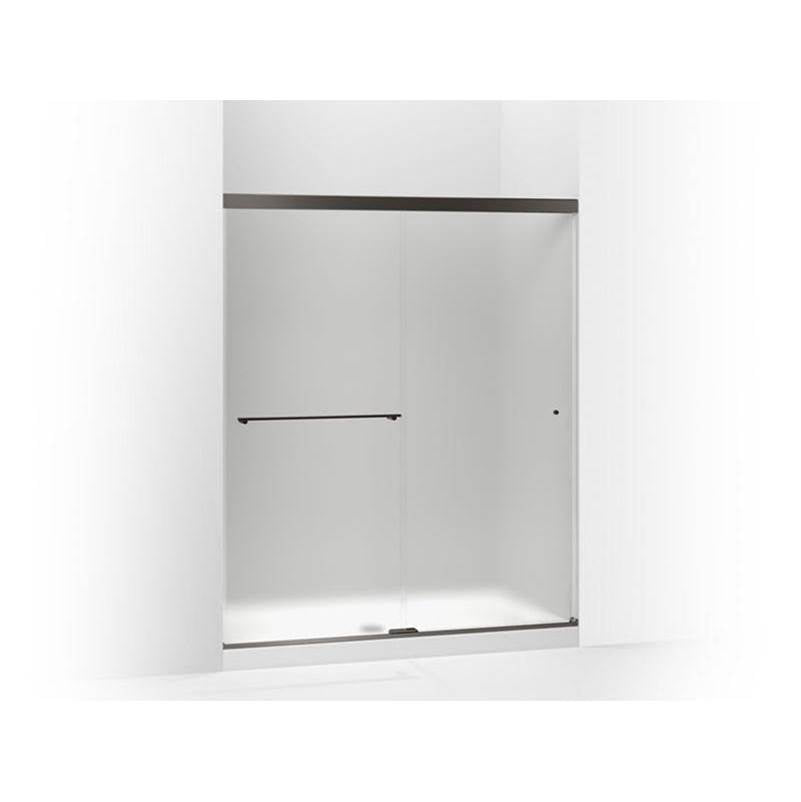 Kohler - Revel Sliding shower door, 76'' H x 56-5/8 - 59-5/8'' W, with 5/16'' thick Frosted glass - Anodized Dark Bronze