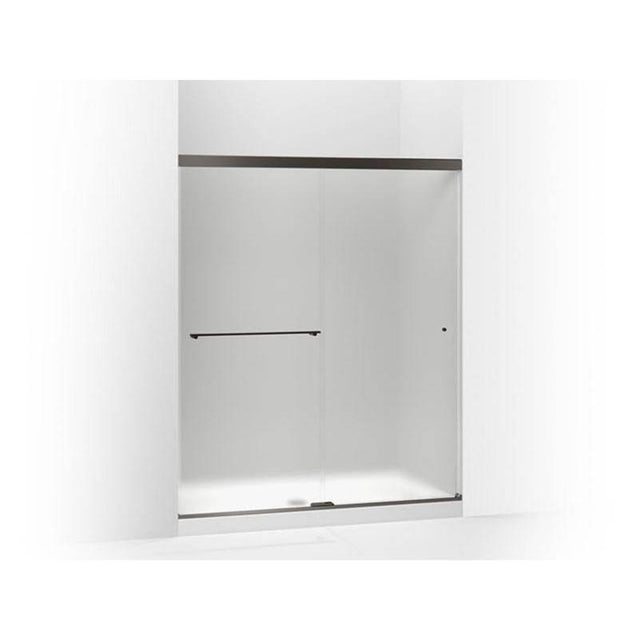 Kohler - Revel Sliding shower door, 76'' H x 56-5/8 - 59-5/8'' W, with 5/16'' thick Frosted glass - Anodized Dark Bronze