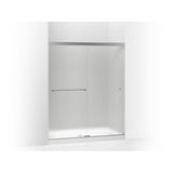 Kohler - Revel Sliding shower door, 76'' H x 56-5/8 - 59-5/8'' W, with 5/16'' thick Frosted glass - Bright Polished Silver