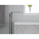 Composed Floor-mount bath filler trim with handshower