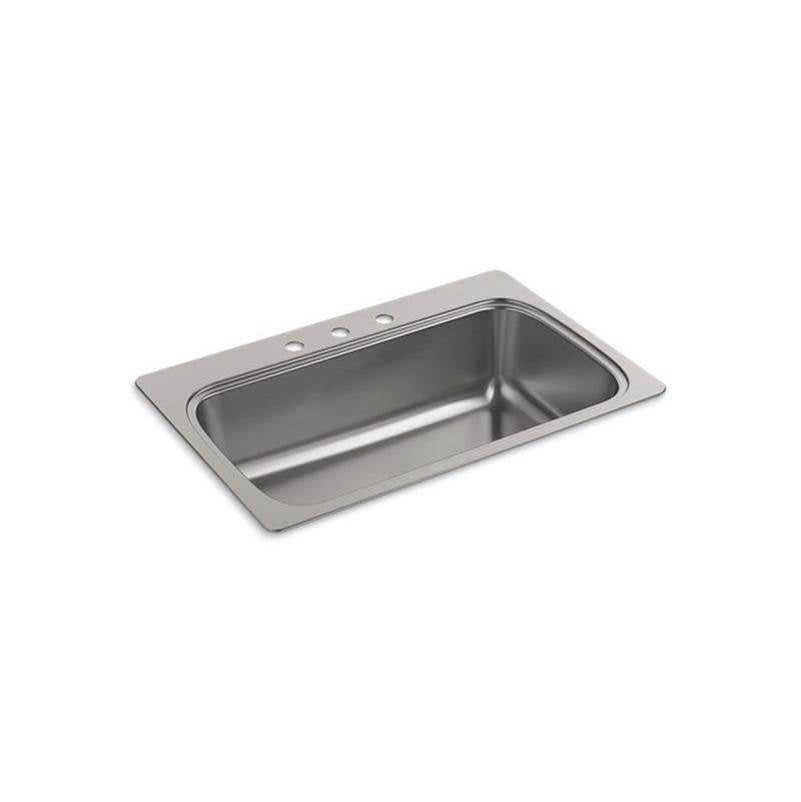 Kohler - VerseE 33'' top-mount single-bowl kitchen sink - Stainless Steel
