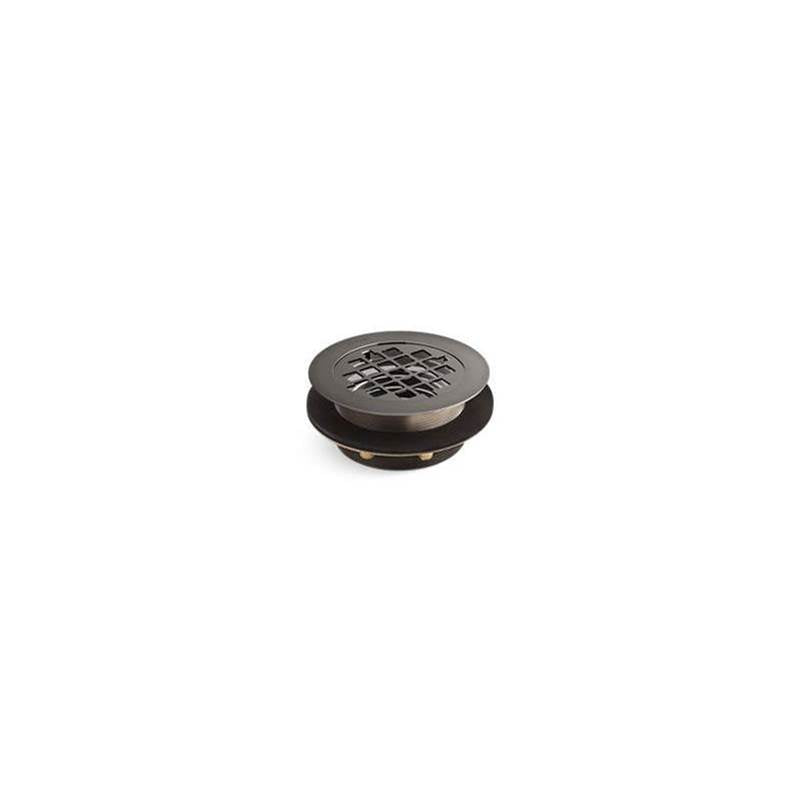Kohler - Round shower drain for use with plastic pipe, gasket included - Vibrant Titanium