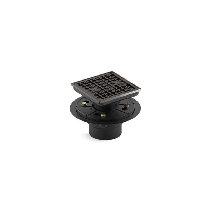 Kohler - Clearflo Square design tile-in shower drain - Vibrant Titanium