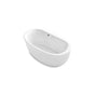 Kohler - Sunstruck 60'' x 34'' freestanding bath with Bask heated surface and fluted shroud - White
