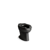 Kohler - WellcommeE Ultra Floor-mount top spud flushometer bowl with bedpan lugs - Black