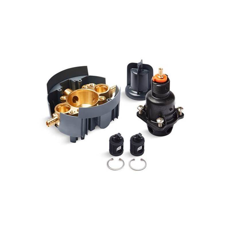 Kohler - Rite-Temp Pressure-balancing valve body and cartridge kit with service stops and PEX crimp connections