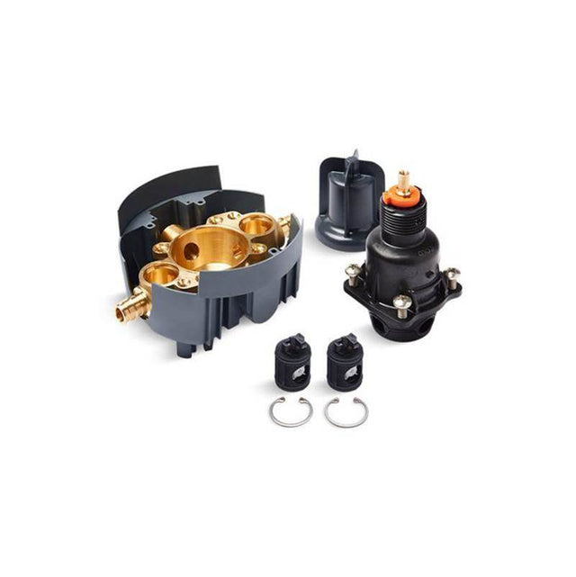 Kohler - Rite-Temp Pressure-balancing valve body and cartridge kit with service stops and PEX expansion connections