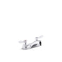 Kohler - Triton Bowe 0.5 gpm centerset bathroom sink faucet with aerated flow and lever handles, drain not included - Polished Chrome